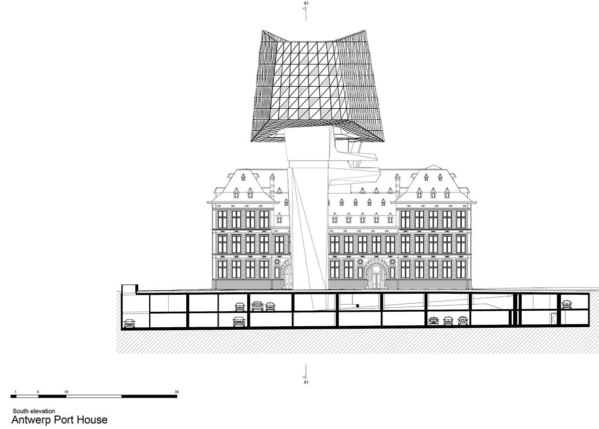 Zaha Hadid Architects crowns Belgium’s historic Antwerp Port Building with a floating glazed tower