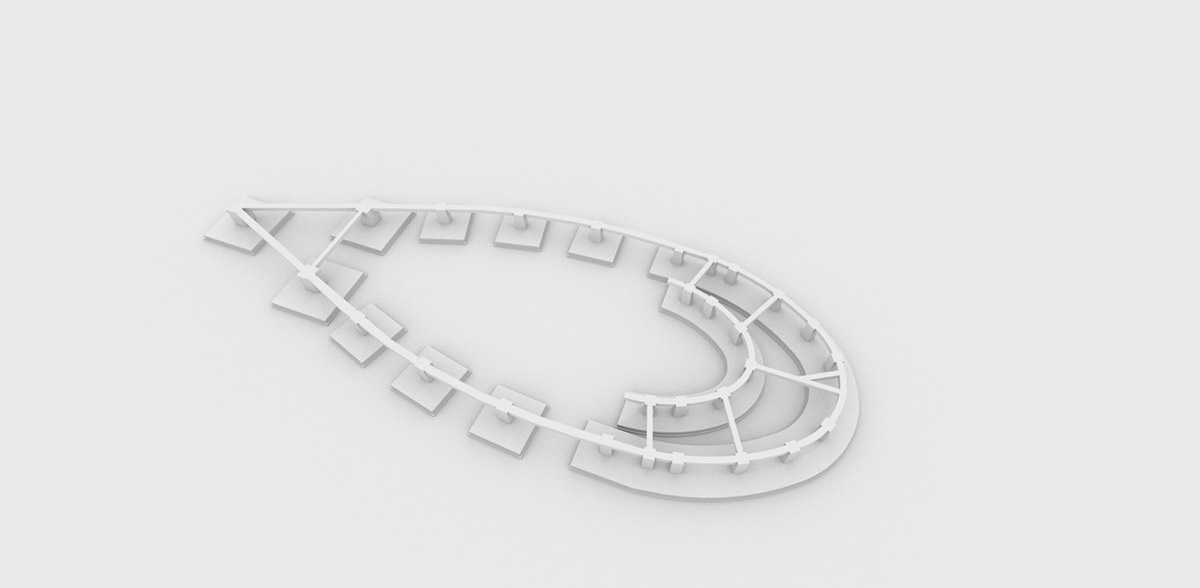 Ruf Architects' exhibition gallery features water drop-shaped roof overlooking the Yongding River