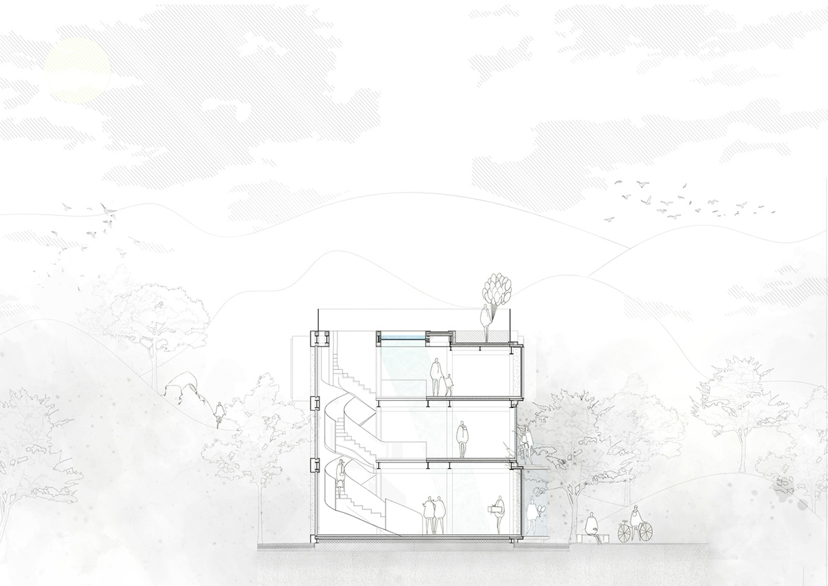 Cube Hotel, made of black skeleton, provides equal space to each room overlooking bamboo forests