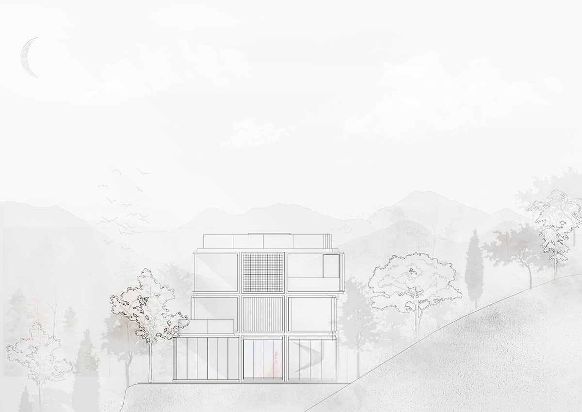 Cube Hotel, made of black skeleton, provides equal space to each room overlooking bamboo forests