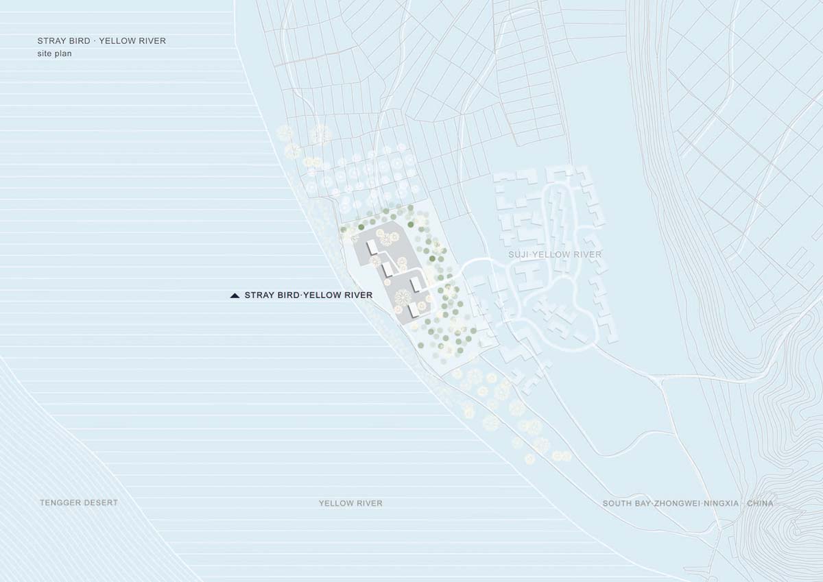 STUDIO QI built a boutique hotel with airy structures in an isolated oasis of Ningxia