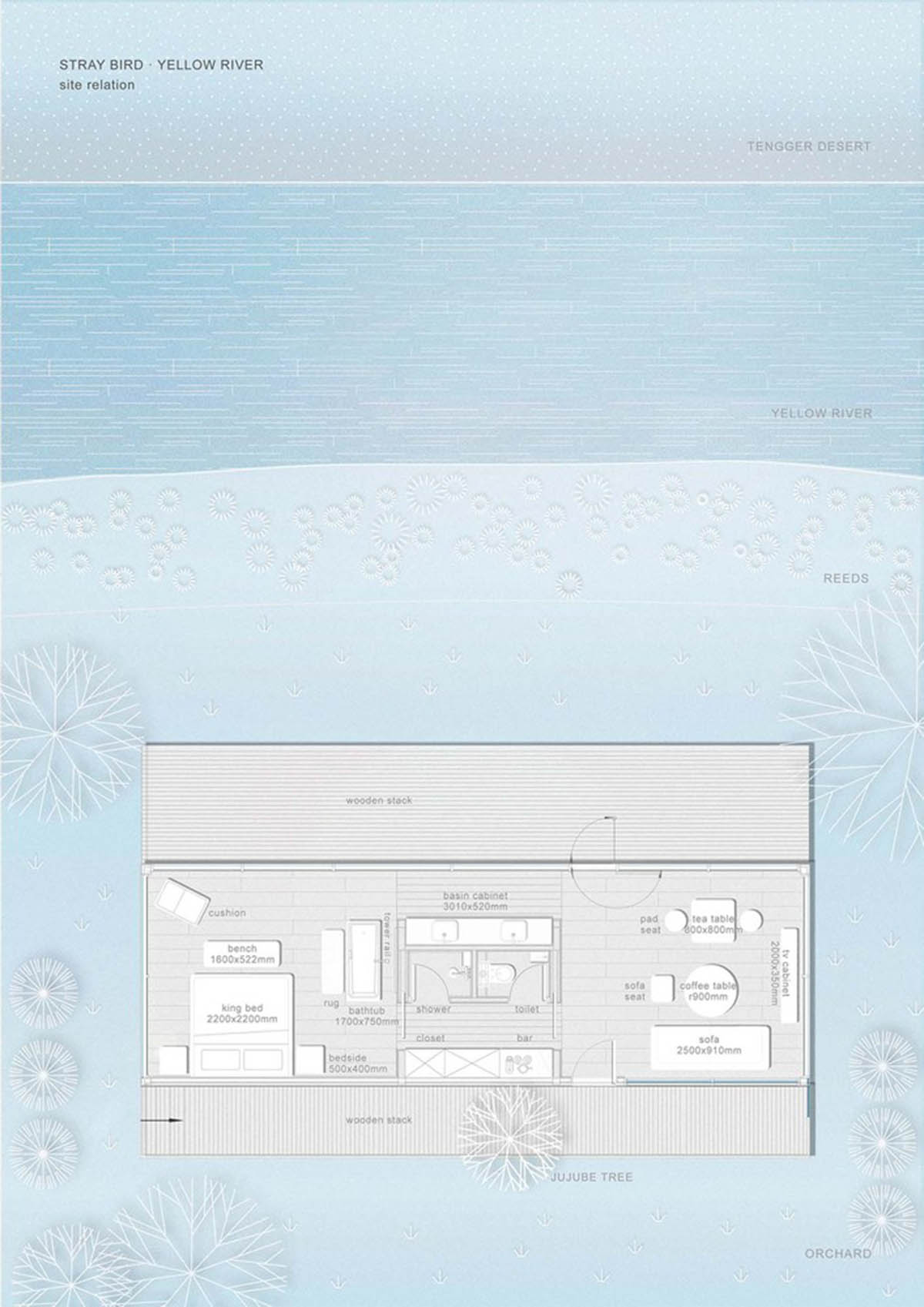 STUDIO QI built a boutique hotel with airy structures in an isolated oasis of Ningxia