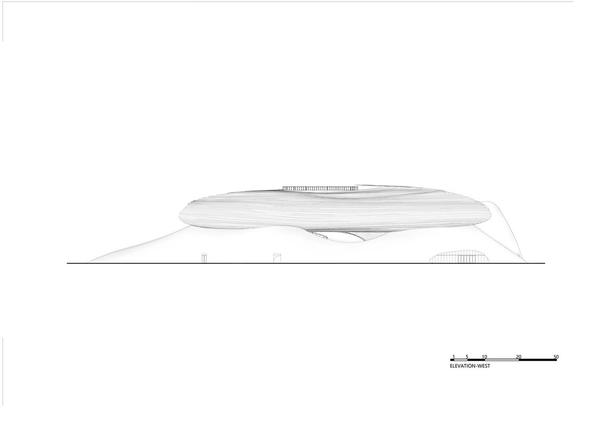 CROX's super smooth Liyang Museum sits on undulating hills as part of the nature in Changzhou