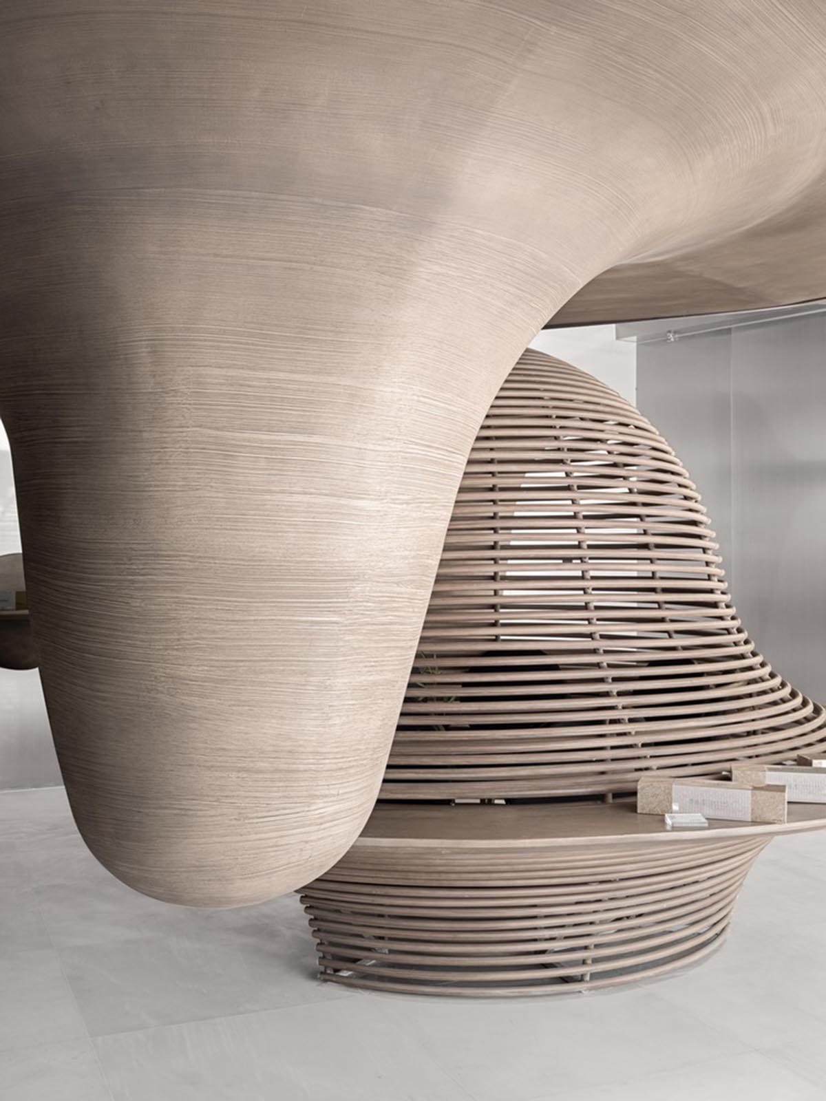 X+Living elevates consumer's tea-drinking experience with mountain-shaped display cabinets