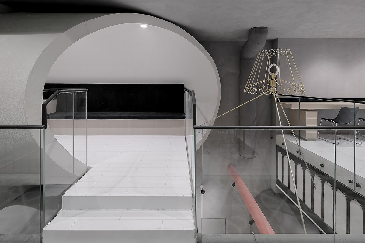 X+Living fills Shanghai's retail and shared office space with rounded details and machine-like rooms