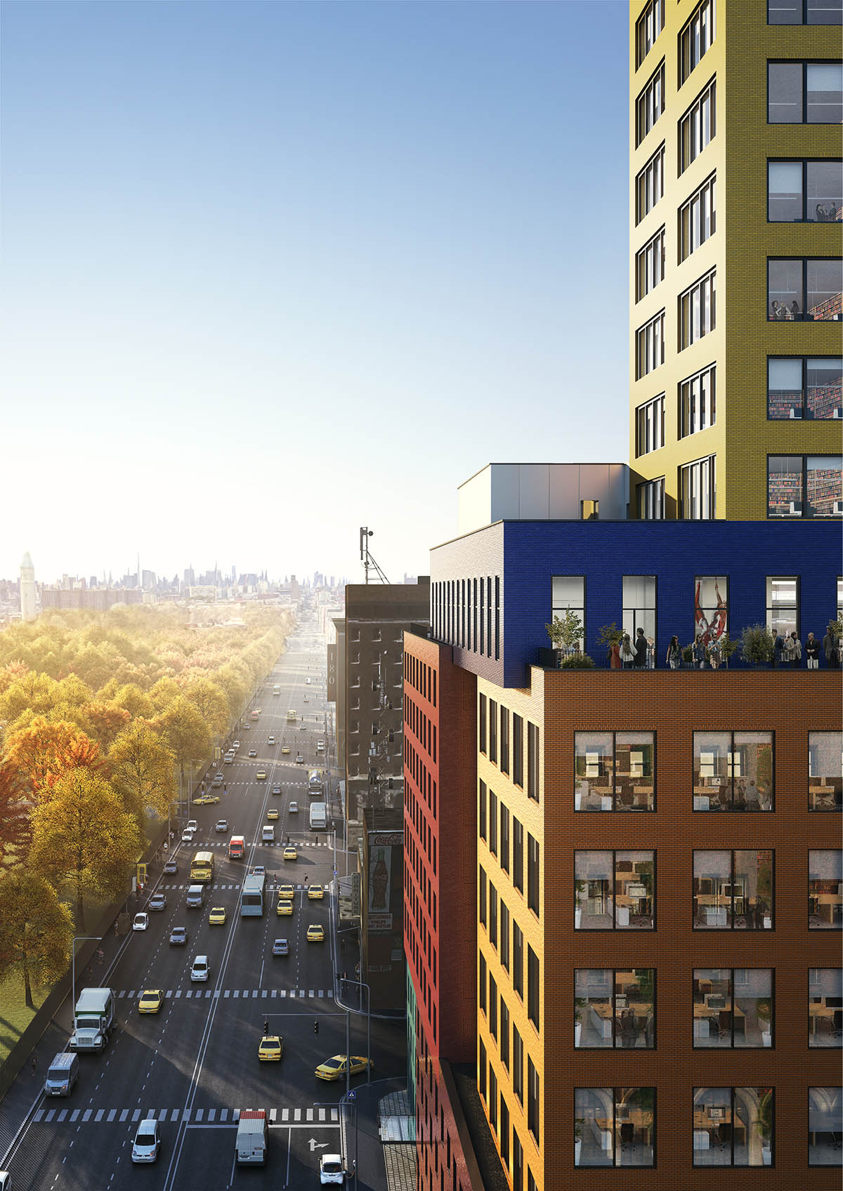 MVRDV's first US project breaks ground with colorful stack of boxes