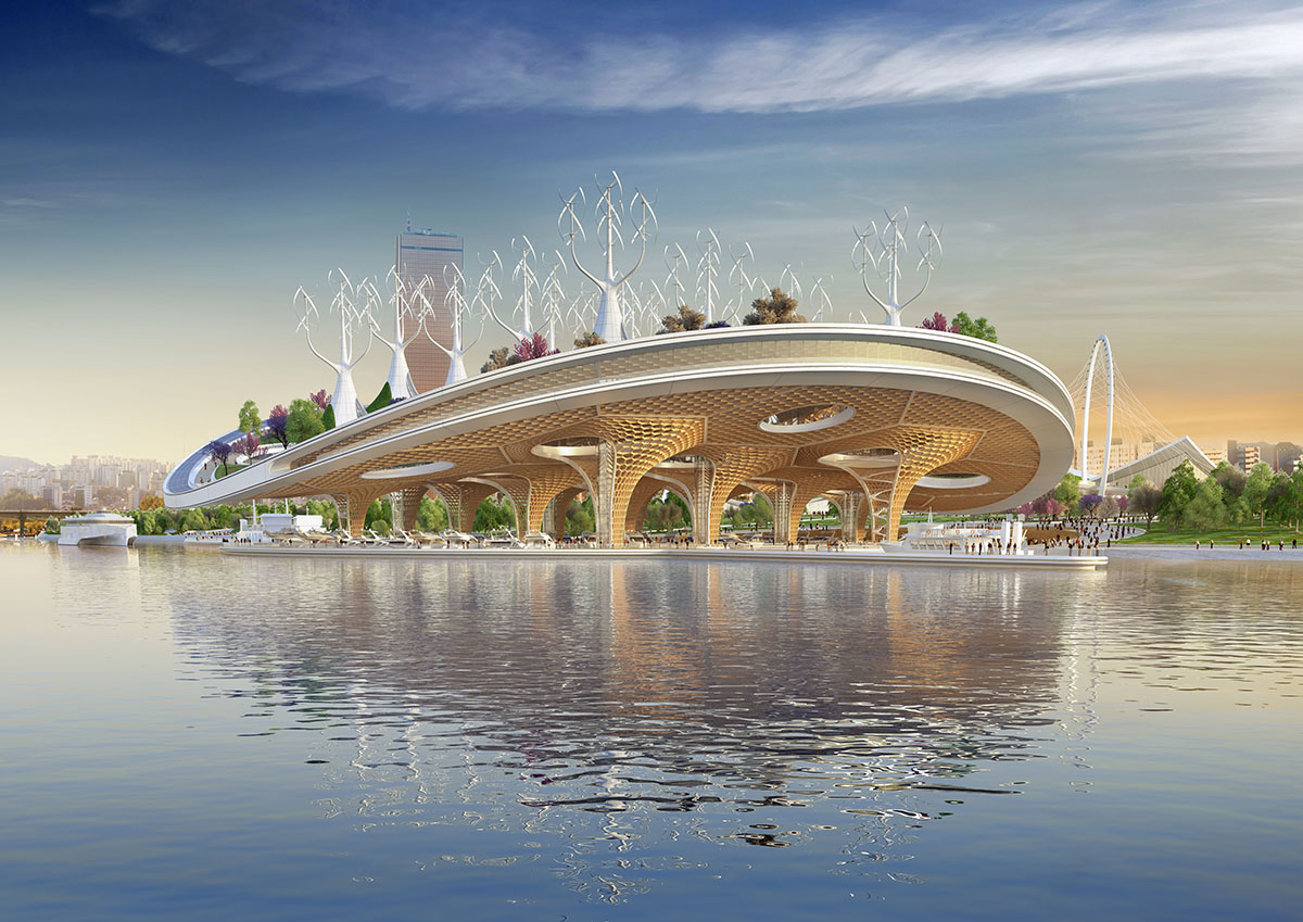 Vincent Callebaut proposes permeable floating landscape to create natural recovery in Seoul’s river