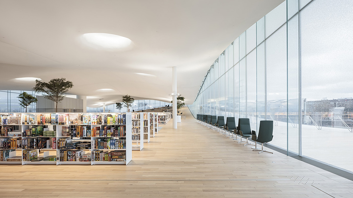 ALA Architects' cloud-like Oodi Helsinki Central Library is stretched with wooden volume