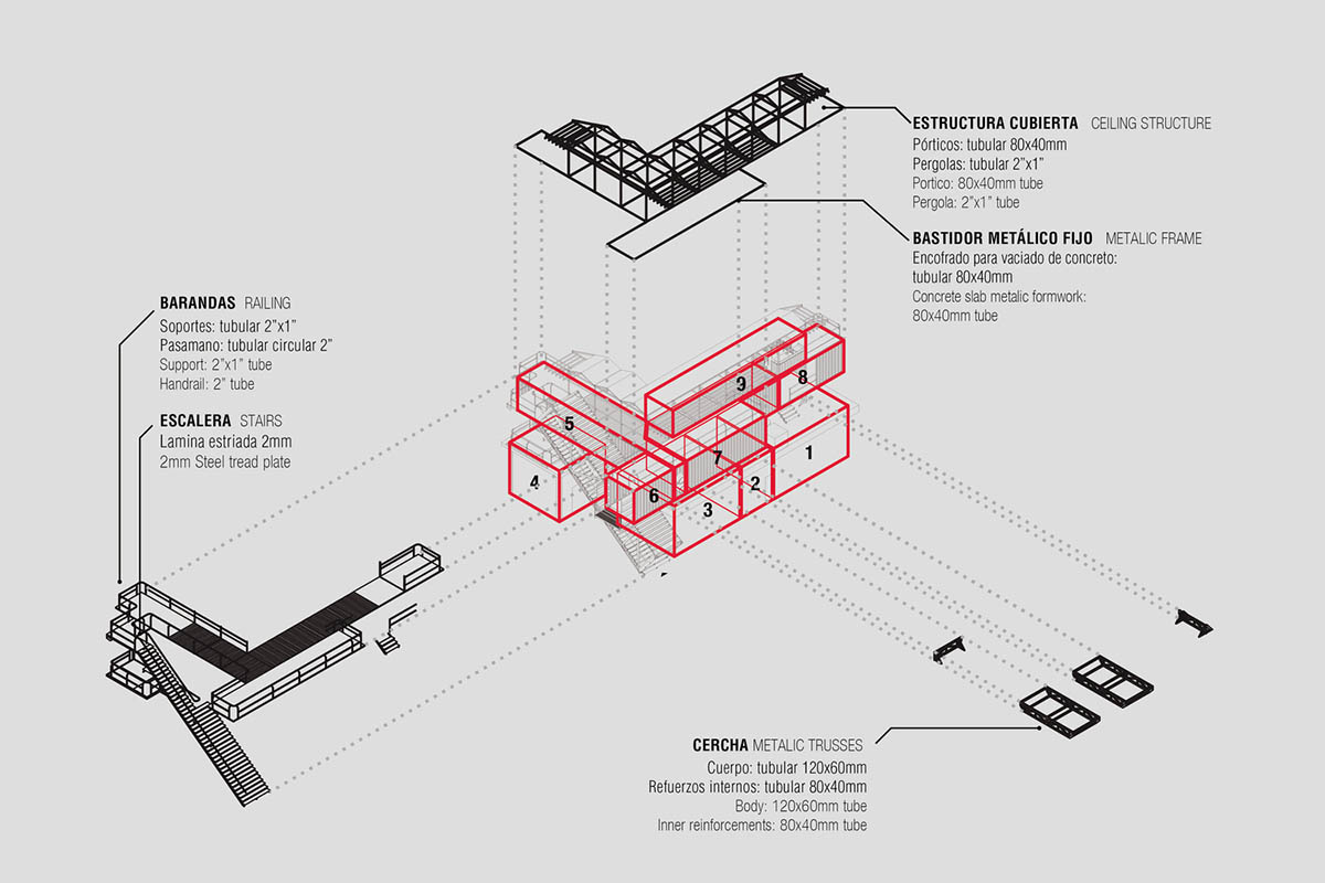 Pico Colectivo stacks colorful container units to design cultural production zone in Venezuela