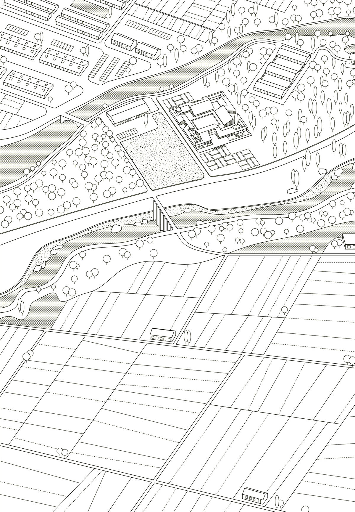 Arch Studio wraps this Organic Farm with translucent pc boards to easy food processing