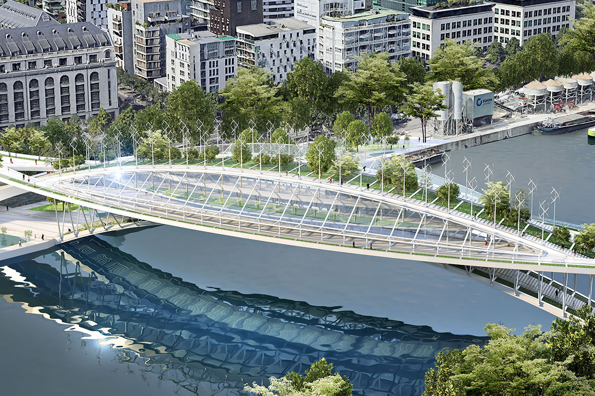 Vincent Callebaut Architectures reveals design for garden footbridge  bio-inspired by fish skeleton