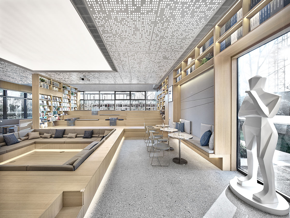 GFD creates light and amphi-theatre like interior for an experience center in China