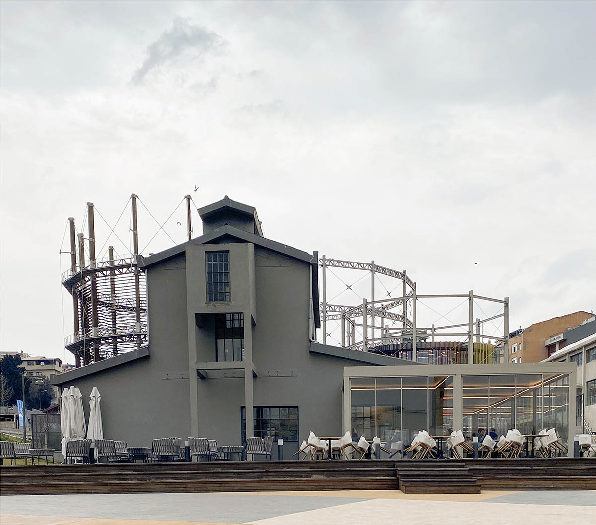 do[x]architecture repurposes old gasworks factory buildings to form 