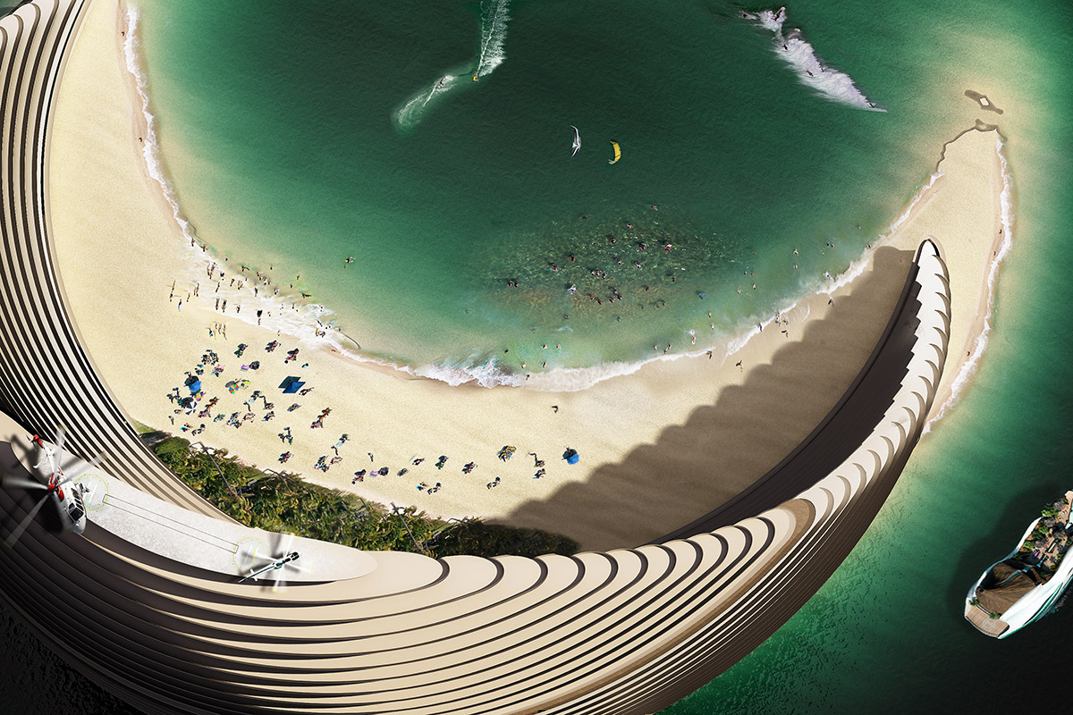 Luca Curci Architects proposes zero-energy city settled in the water which aims to reduce poverty