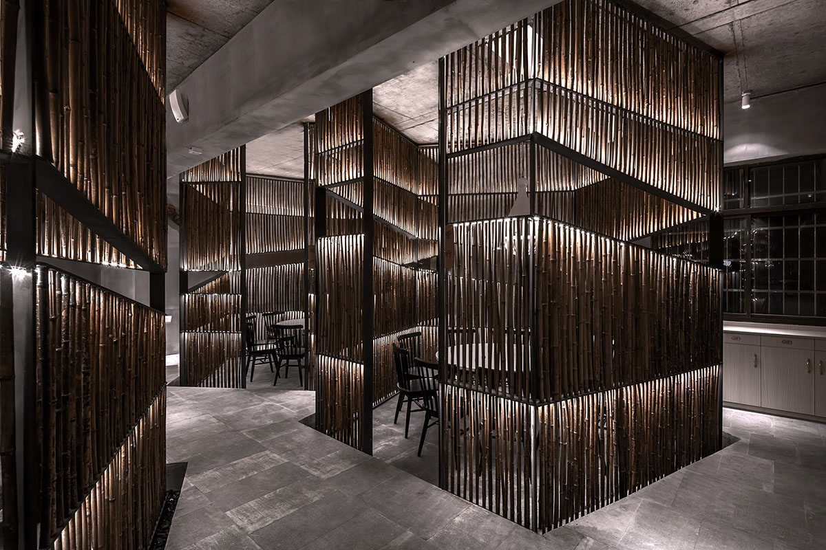 Yiduan Shanghai International Design completes new restaurant with separated bamboo rooms in China