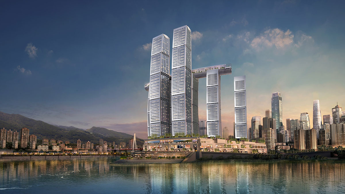 safdie-architects-main-structure-of-a-giant-sky-bridge-linking-raffles-city-towers-appears-in-china