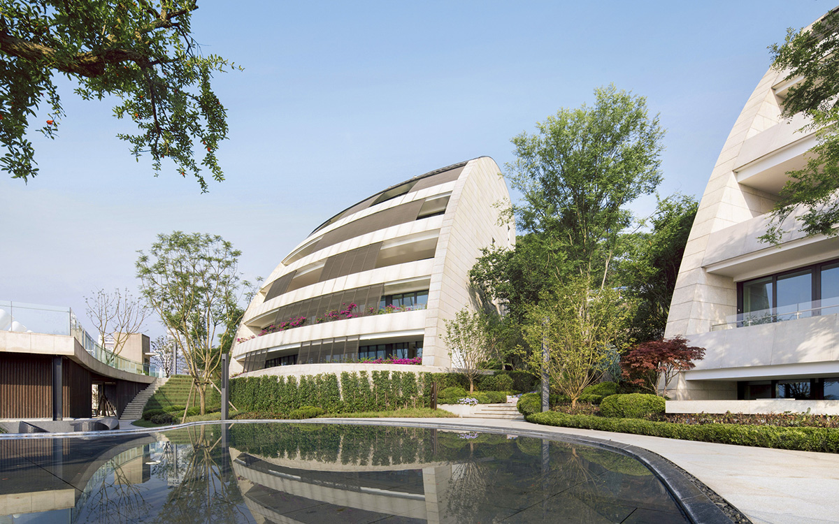 Safdie Architects completes Eling Residences with dome-shaped villas and cascading gardens in China