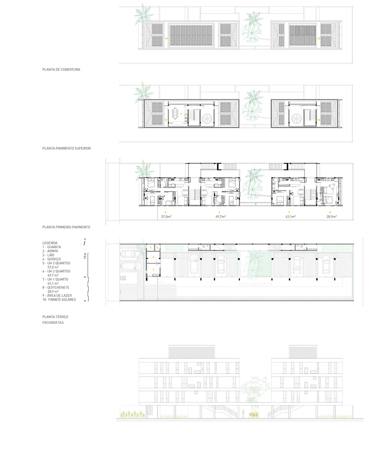 Manga - Vila Santa Thereza Building by Laurent Troost features yellow metal screen in Brazil