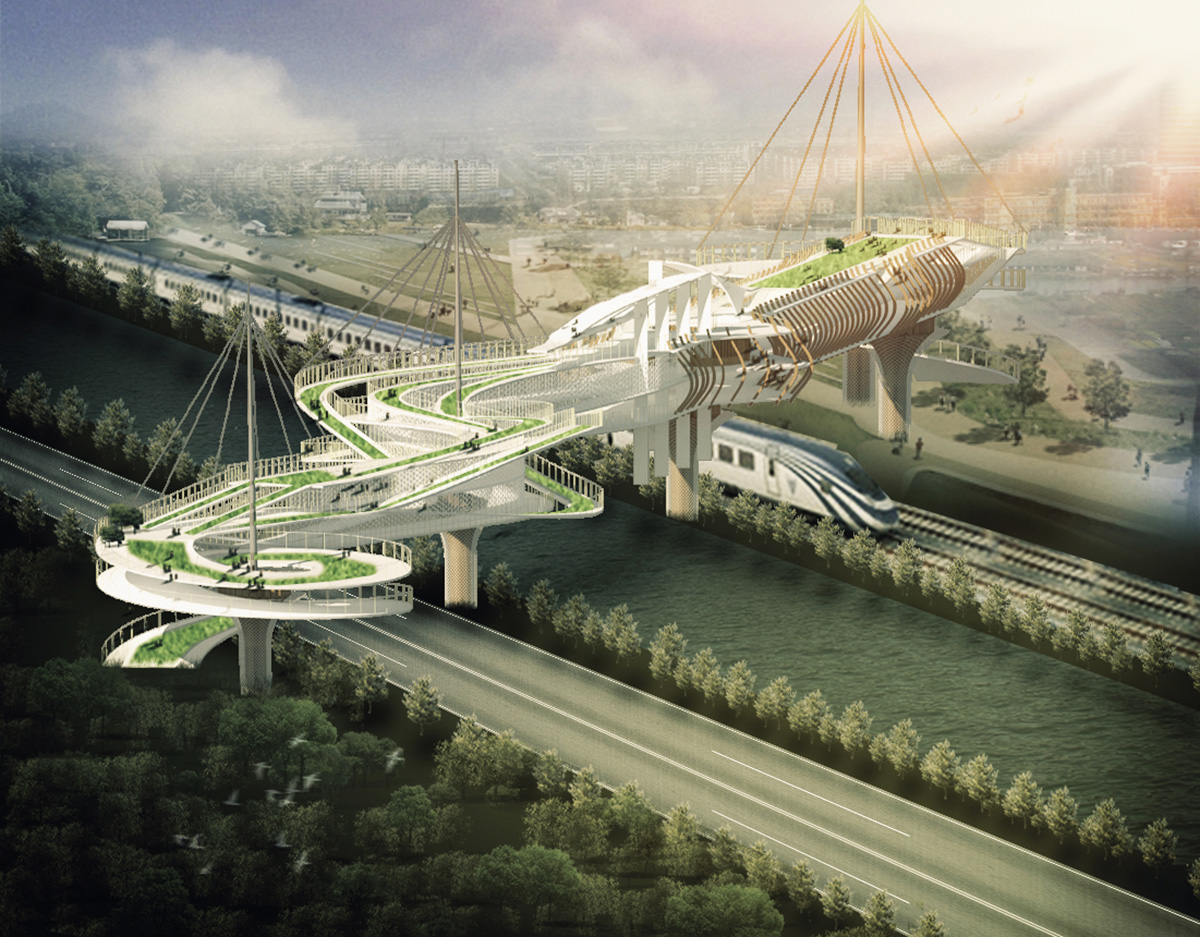 Studio Eiraji reveals its competition proposal for Shiraz Life Bridge ...