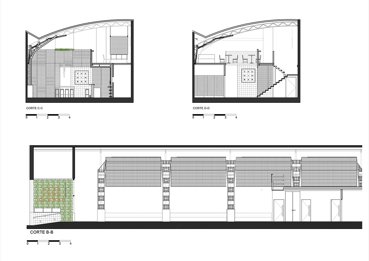 Hitzig Militello Arquitectos completes Nim Bar in Buenos Aires with wooden meshes and oak tones