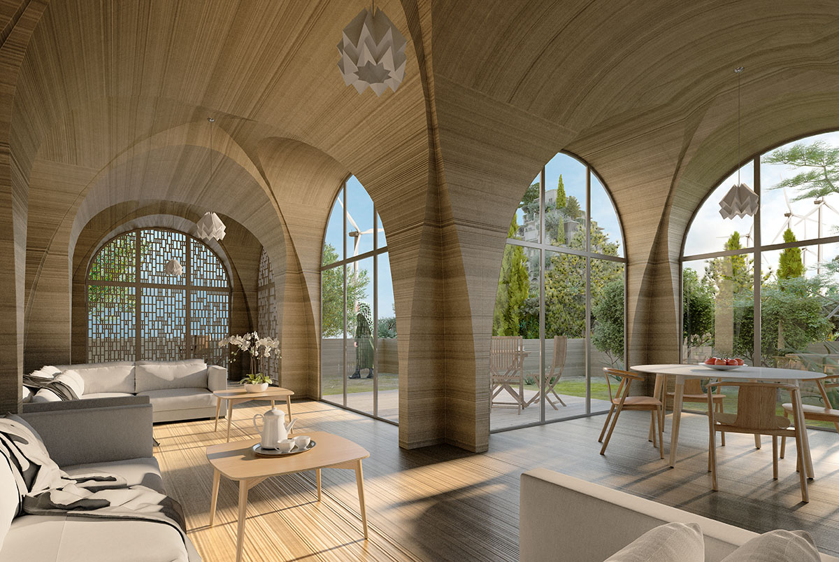 Vincent Callebaut's 5 farming bridges will feature thousands of 3D Printed housing units in Iraq