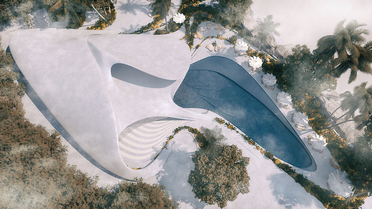 Mask Architects designs curvaceous luxury villa nestled in lush vegetation of Northern Sardinia