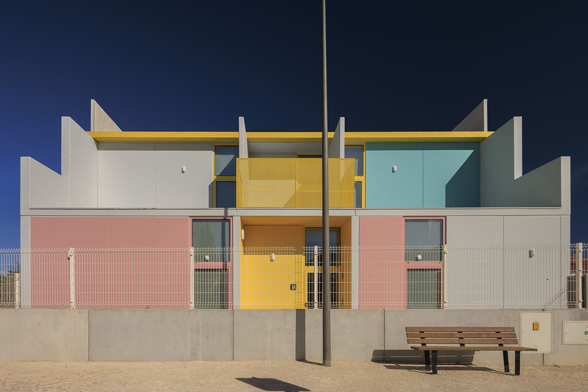 Summary built four modular kindergartens featuring colourful fa&ccedil;ades in Lisbon