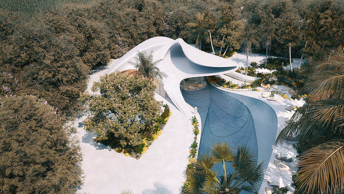 Mask Architects designs curvaceous luxury villa nestled in lush vegetation of Northern Sardinia