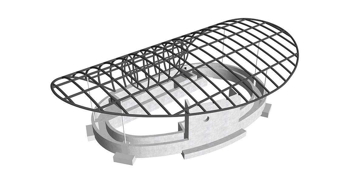 Archermit built a rock-shaped bakery supported by a giant stone in a Chinese village