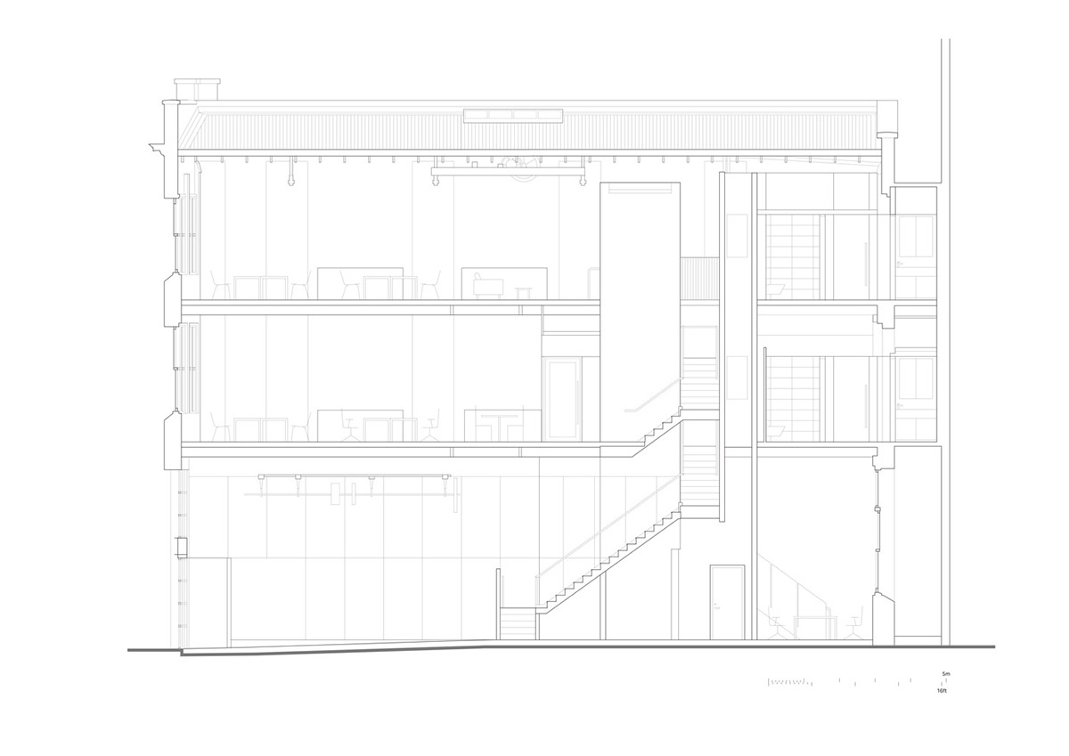 Make Architects adds copper-clad staircase to a new boutique office in Haymarket