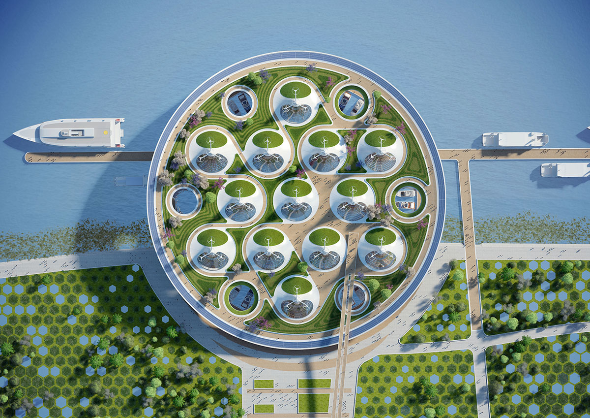 Vincent Callebaut proposes permeable floating landscape to create natural recovery in Seoul’s river