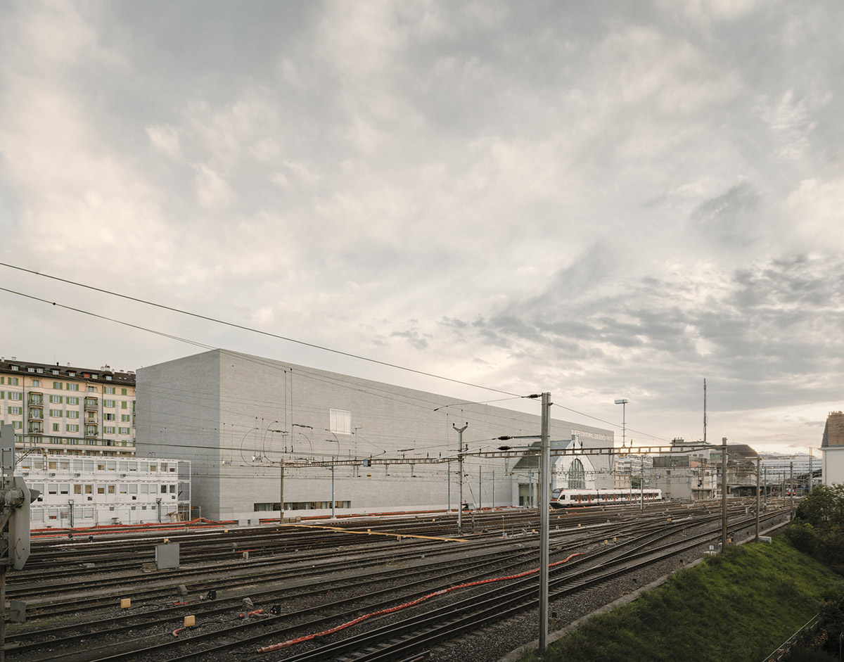 Sharp lines and introverted façade form Musée cantonal des Beaux-Arts de Lausanne by Barozzi Veiga