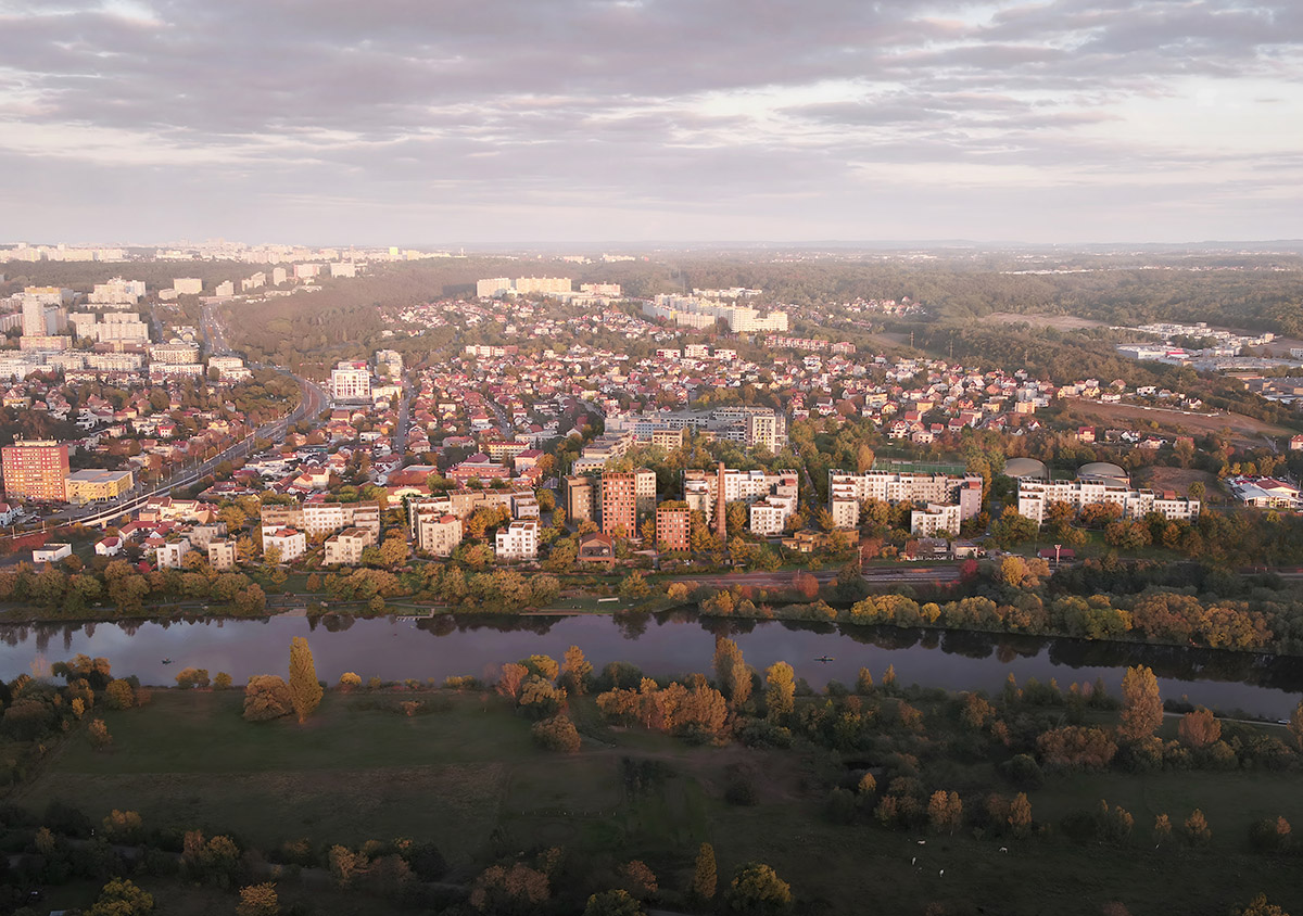 CHYBIK + KRISTOF и Skanska представляют проект многофункционального комплекса для реконструкции бывшего сахарного завода в Праге
