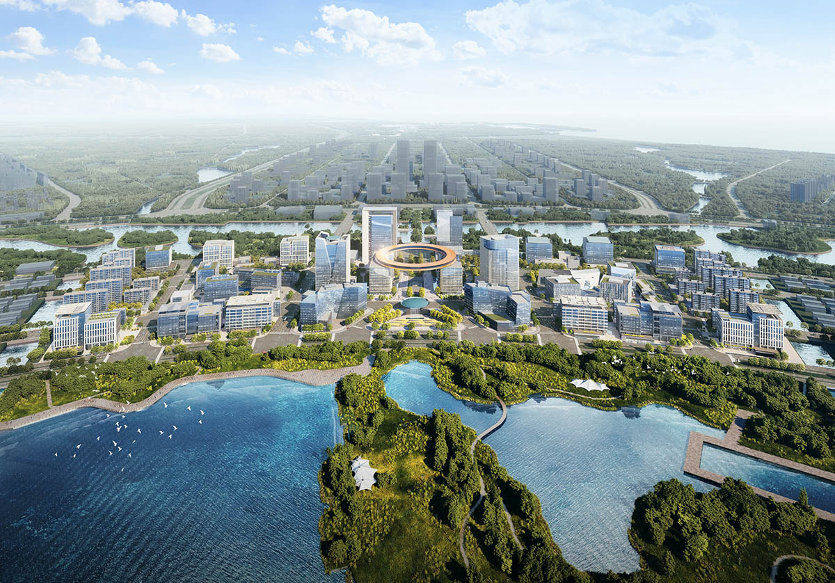 Ennead Architects представляет новый генеральный план особого района Шанхая Линган 