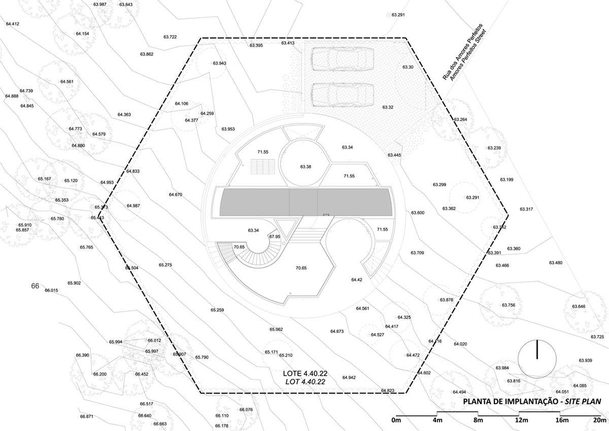 Double(o) Studio built Trefoil House with circular and hexagonal layout merged in one massing