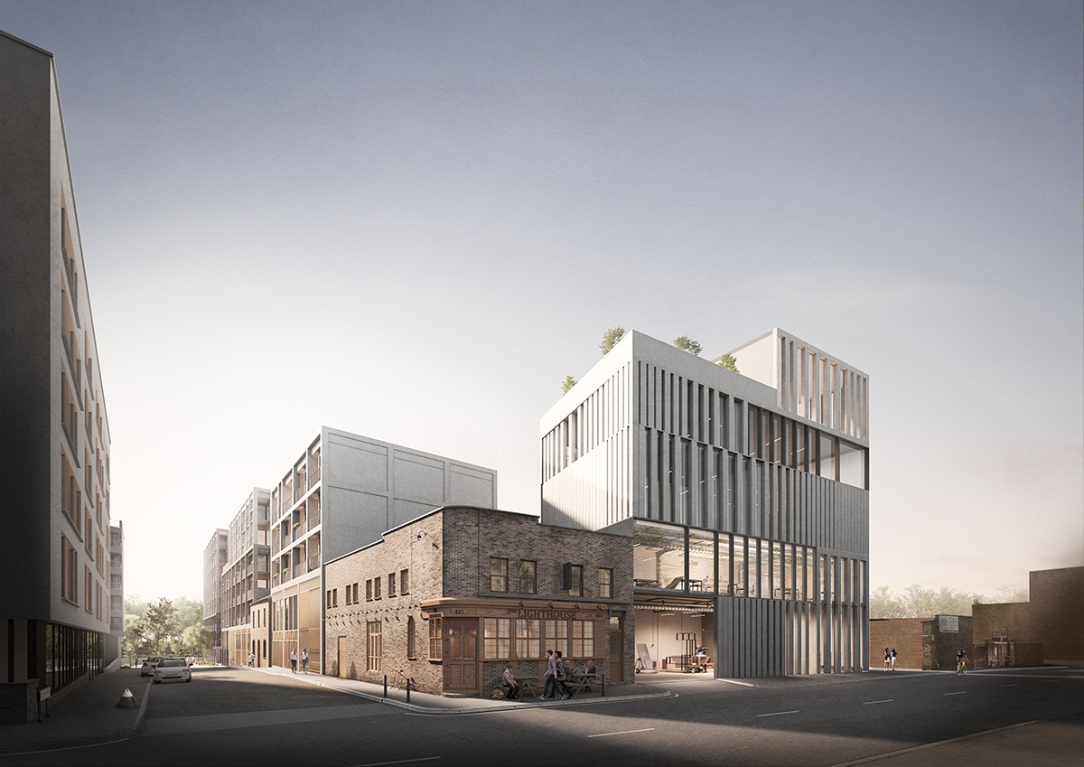pH+'s industrial-looking mixed-use development gets planning permission in Hackney Wick