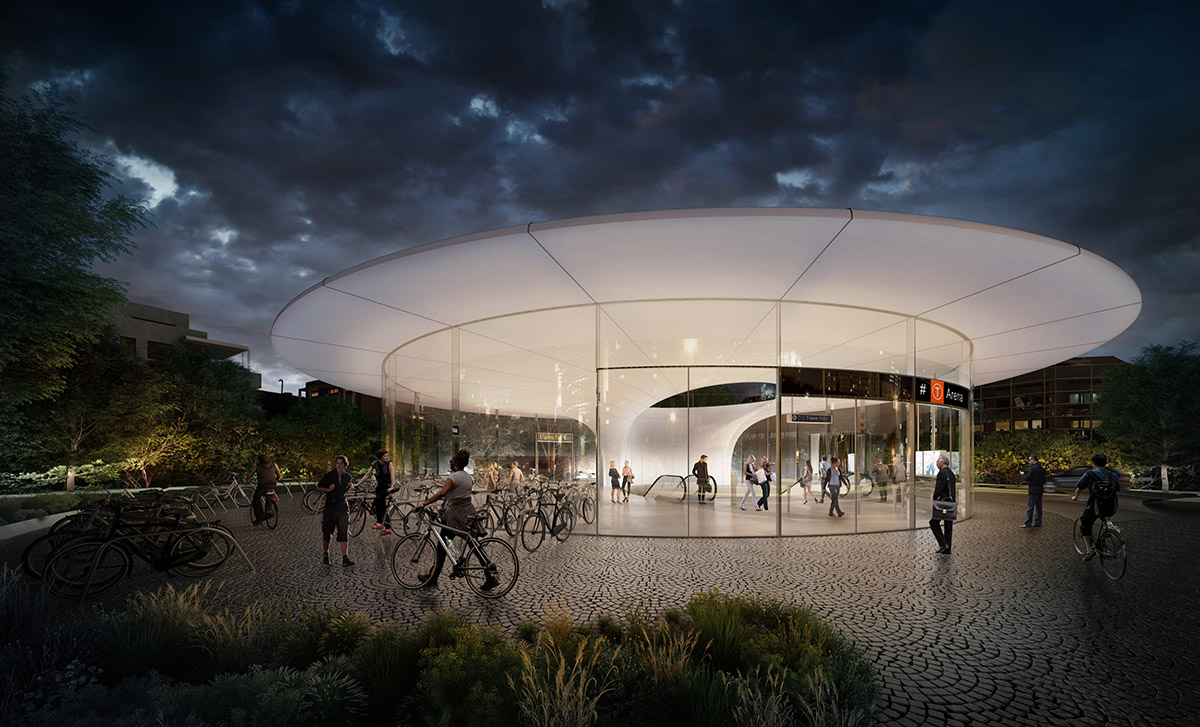 Zaha Hadid Architects and A_Lab design two stations for new Fornebubanen metro line in Oslo