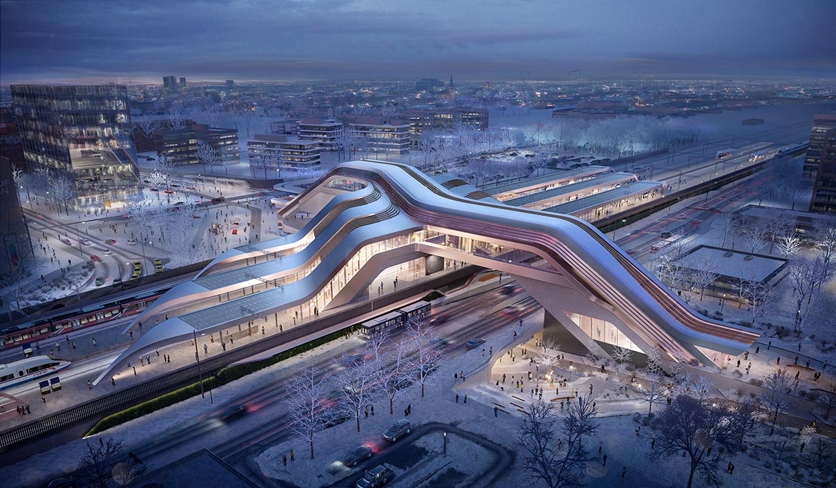 Zaha Hadid Architects begins construction on Ülemiste Passenger Terminal in Tallinn