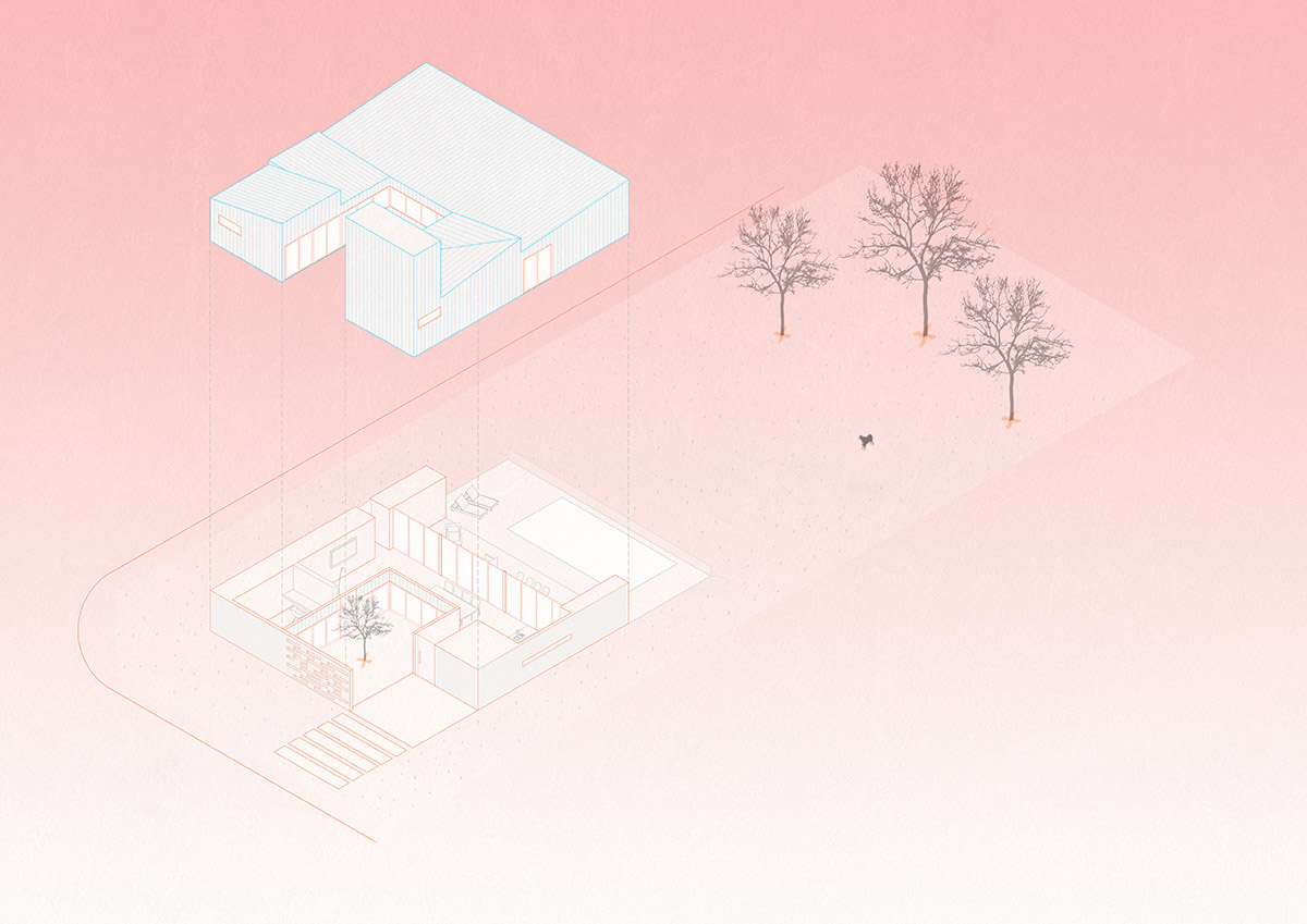 Además Arquitectura completes weekend house made from black corrugated metal sheets