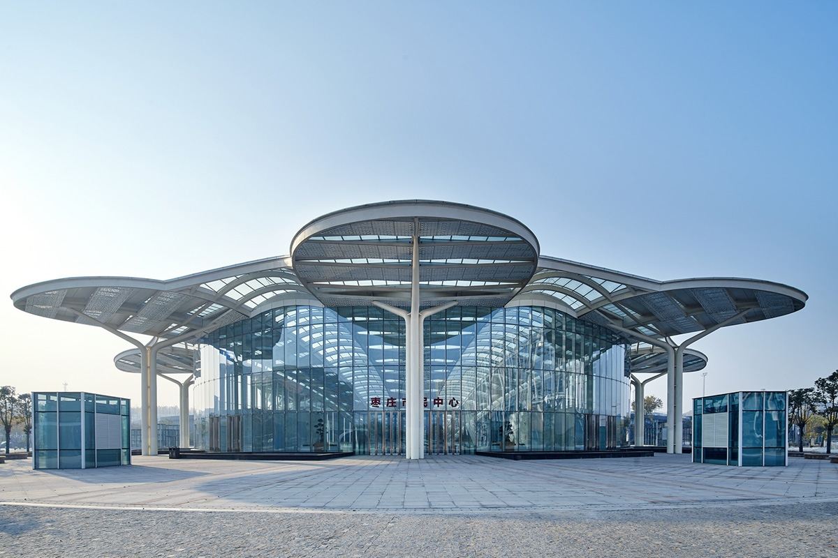 Shanghai United Design Group designs service center inspired by pomegranate flower in Zaozhuang