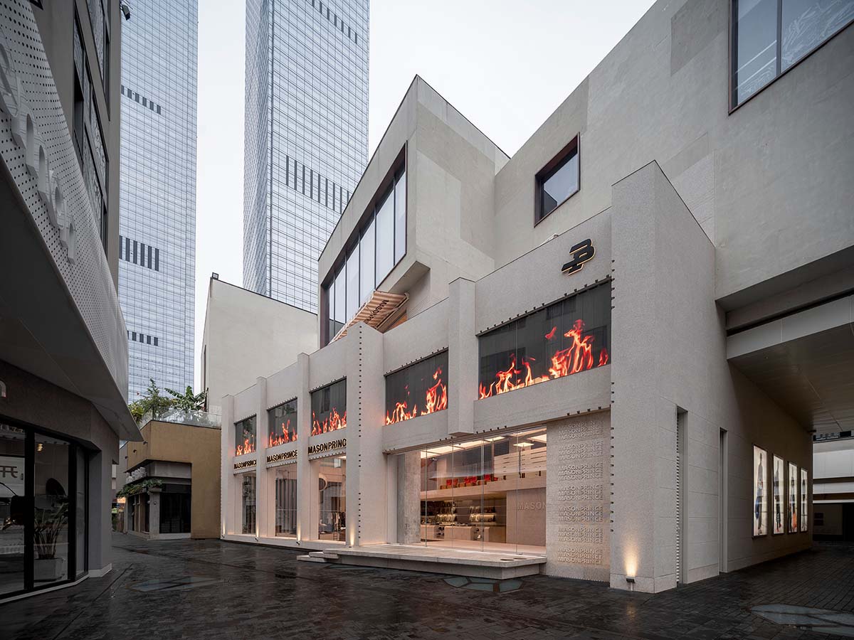 TOMO Design brings retro aesthetics with office-inspired scenography into a fashion store