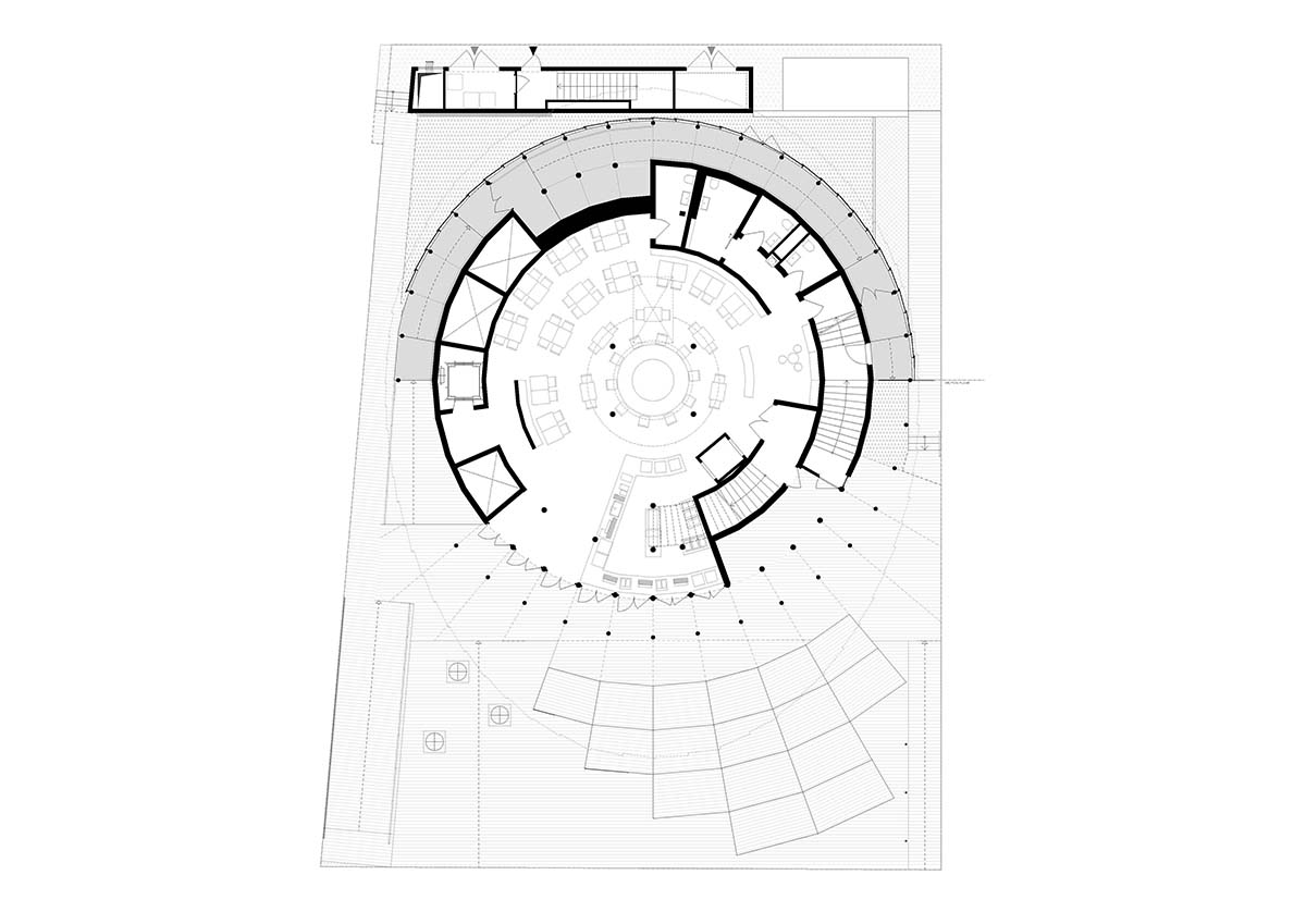 Rotating glass and wooden volumes reflect energy and continuous development at the Czech Pavilion 