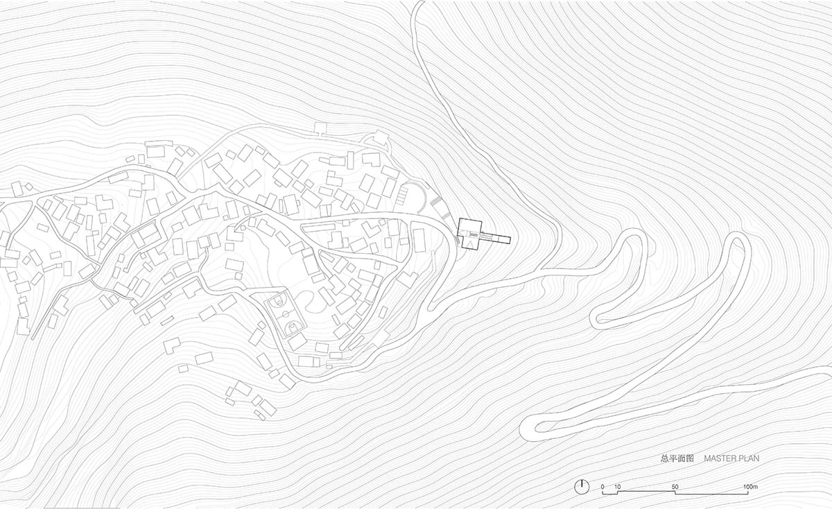 TAO completes concrete bookstore with protruding structure on a steep slope in China 