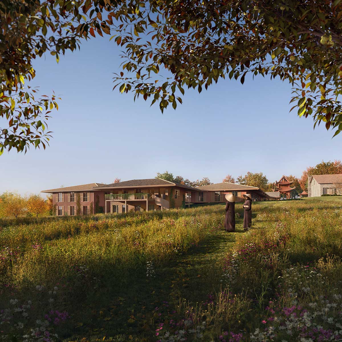 MVRDV collaborates with Plum Village for eco-conscious design to create a sustainable serenity 