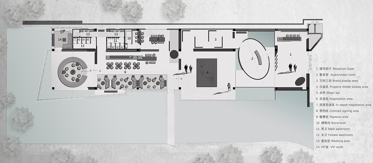 ONE-CU Interior Design Lab completes interiors of Guiyang Vanke - Guanhu Sales Center in China