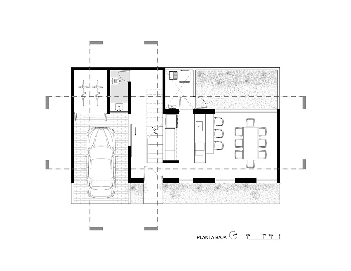 Estudio Tecalli uses red clay brick, concrete and glass to form MoMa House in Mexico