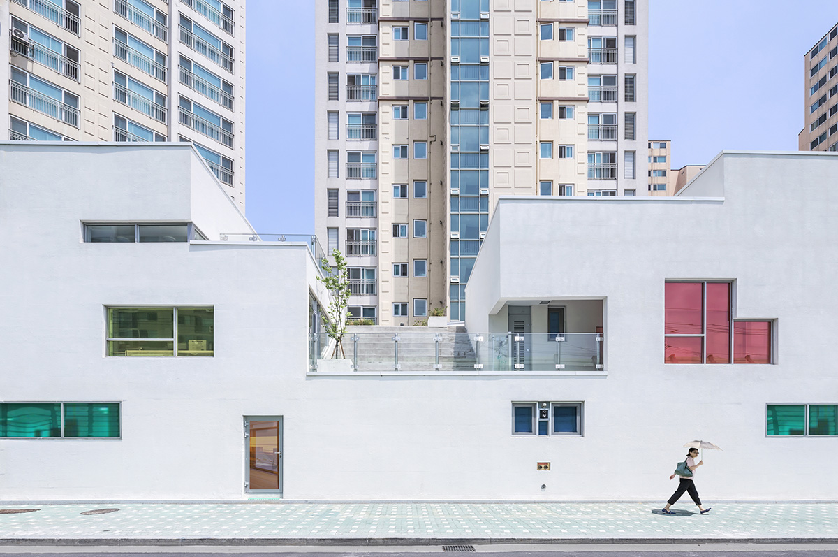 IROJE KHM Architects completed tetris-looking Nursery in South Korea