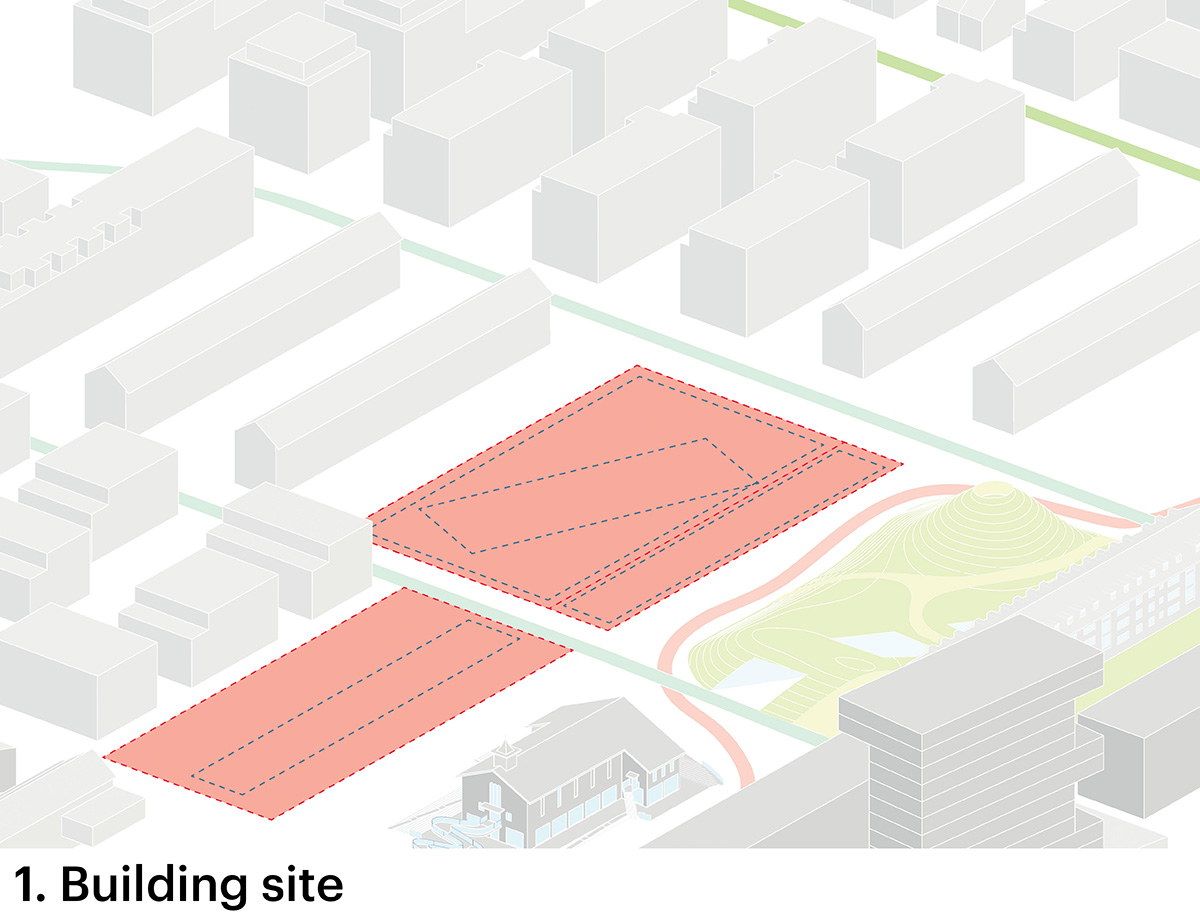 MVRDV reveals blue-colored letter-shaped apartment building in Mannheim