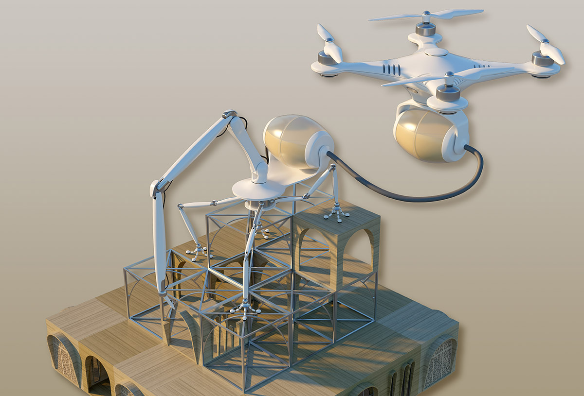 Vincent Callebaut's 5 farming bridges will feature thousands of 3D Printed housing units in Iraq