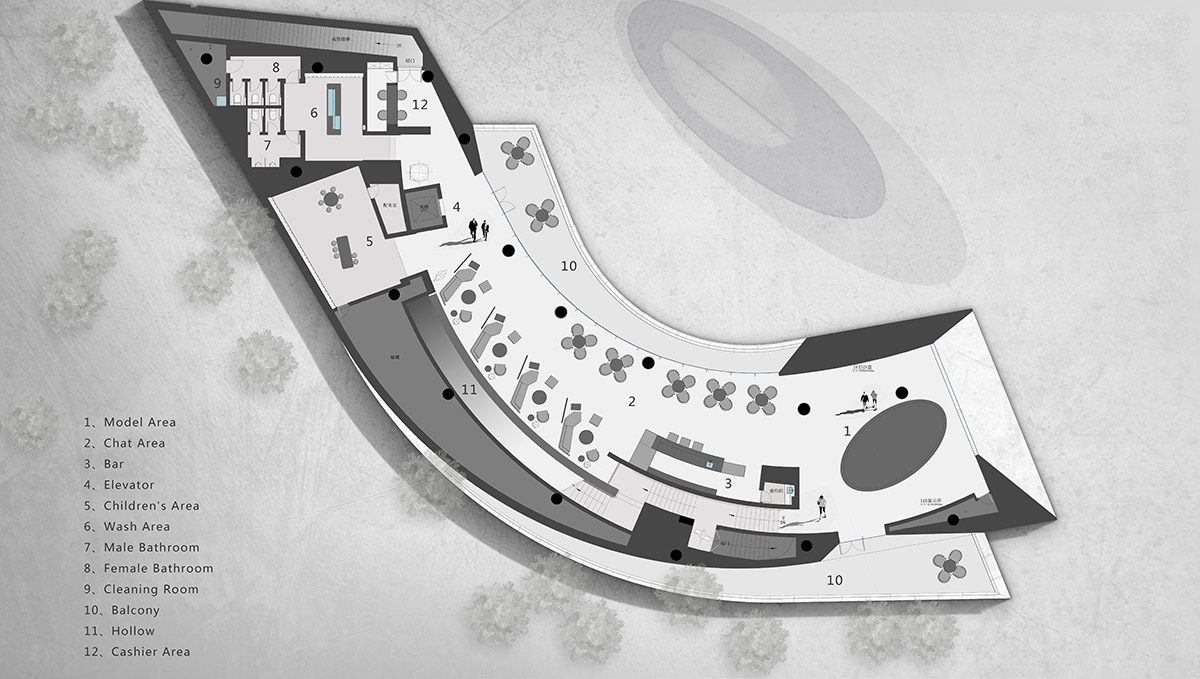 ONE-CU Interior Design Lab completes interiors of Xi'an Vanke - View Lake Sales Center in China